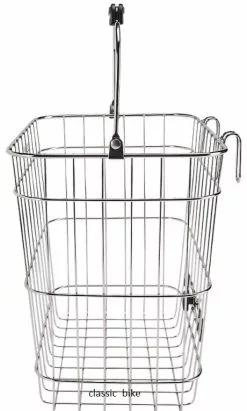 Electra Stainless Wire -sivukori Hopea -Polkupyörät Shop Electra Stainless Wire pannier front basket