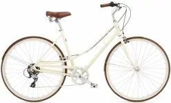 Electra Loft 7D – Creme Kevyt Naisten Pyörä Pystyllä Ajoasennolla